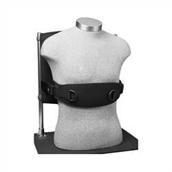 Monoflex brystsele spændt fast