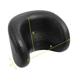 Hoved- og nakkestøtte, kombi med mål