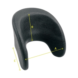 Nakkestøtte, lateral med mål