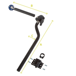 Nakkestøttestang, offset med mål