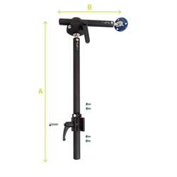 Nakkestøttestang, standard med mål
