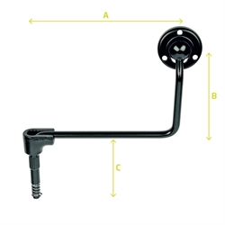 Overkropstøttestang, lang med mål