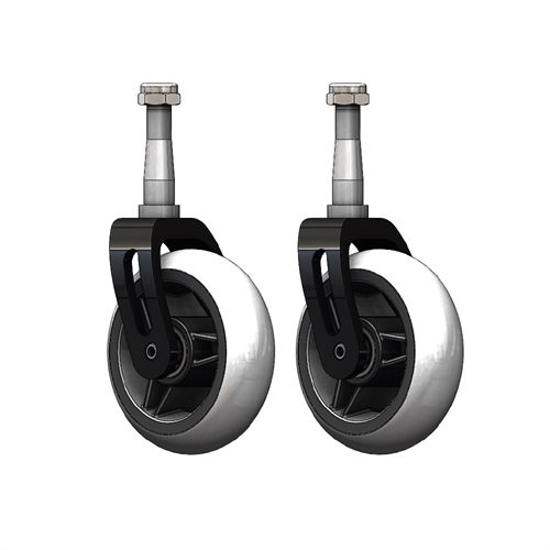 Komplet sæt - Forhjul 4" (100x32) plgrå/gaffel 4"x46