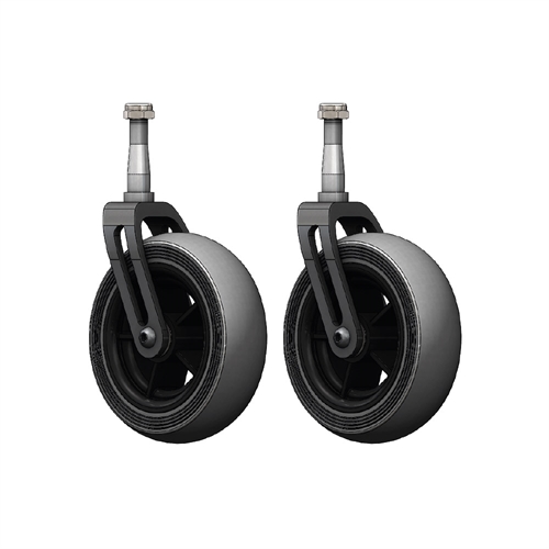 Komplet sæt - Forhjul 6" (140x40) grå/gaffel 6"x46