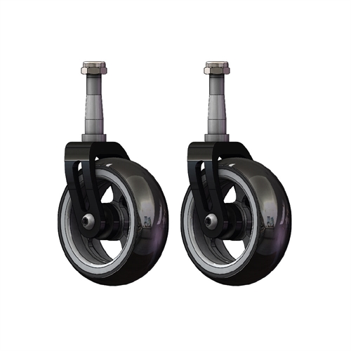 Komplet sæt - Forhjul 4" (100x34) Alu med sort gaffel 4"x46