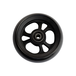 Del 1 - 4" Forhjul, Fiberplast fælge 100 x 34 mm Sort