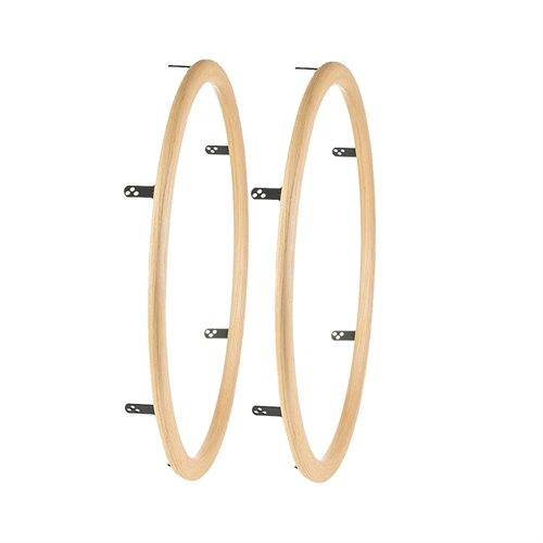 Lignorim 24" Oval lys/mørkt træ S2 BIG drivringe - Sæt